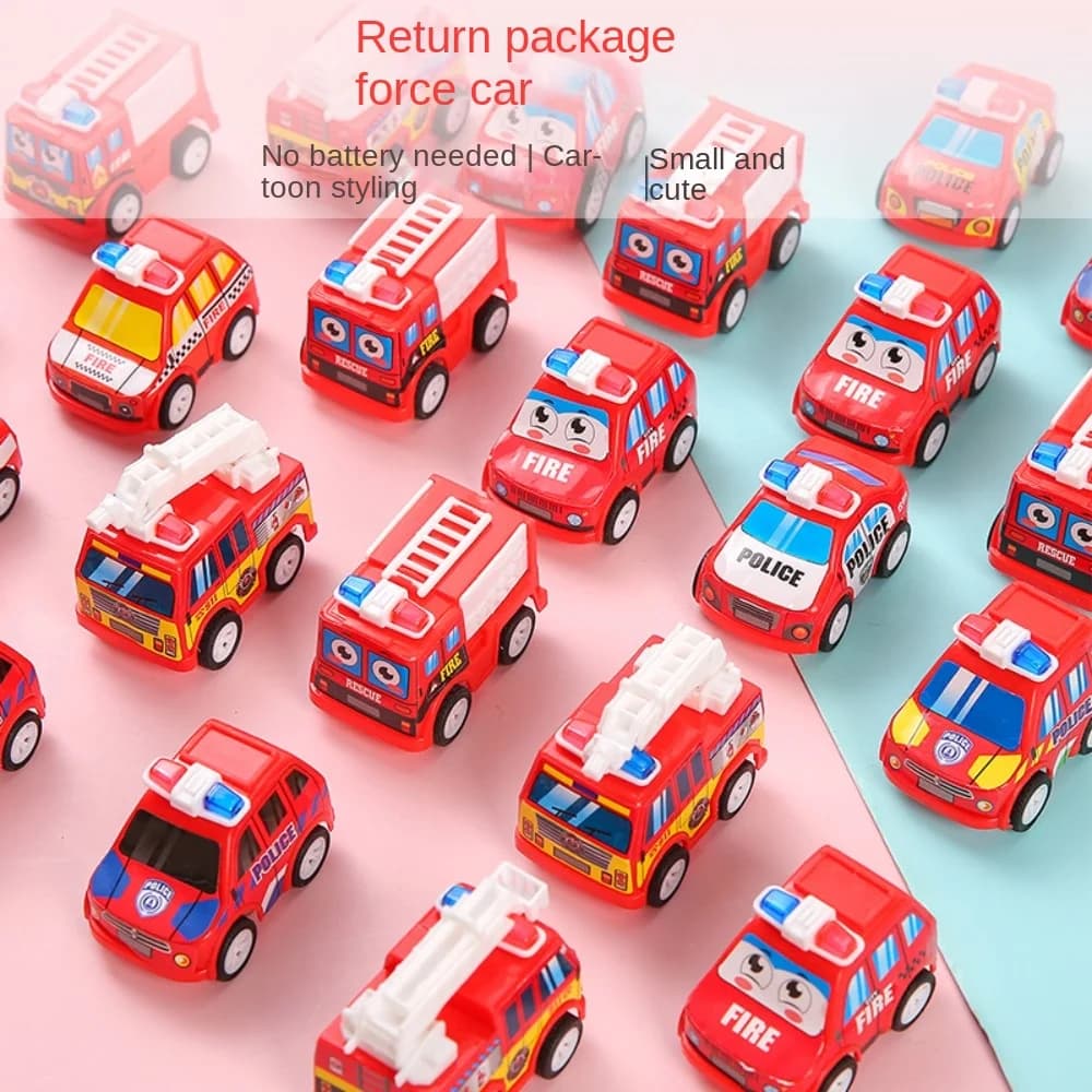 10-30PC Cute Kids Tirare indietro Veicolo di ingegneria antincendio Ragazzo e ragazza Regalo per feste di compleanno Pinata Riempitore Confezione regalo premio asilo
