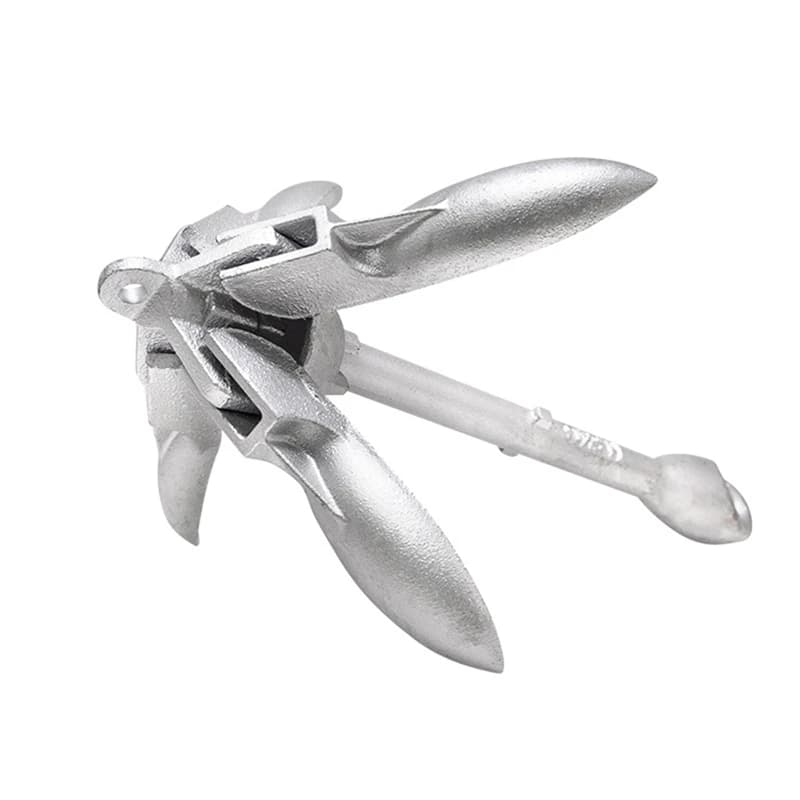 【Ultimo lancio!】Accessori per barche di ancoraggio per barche da pesca con zattera pieghevole in acciaio da 0,7 kg per kayak, canoa marina, barca da pesca