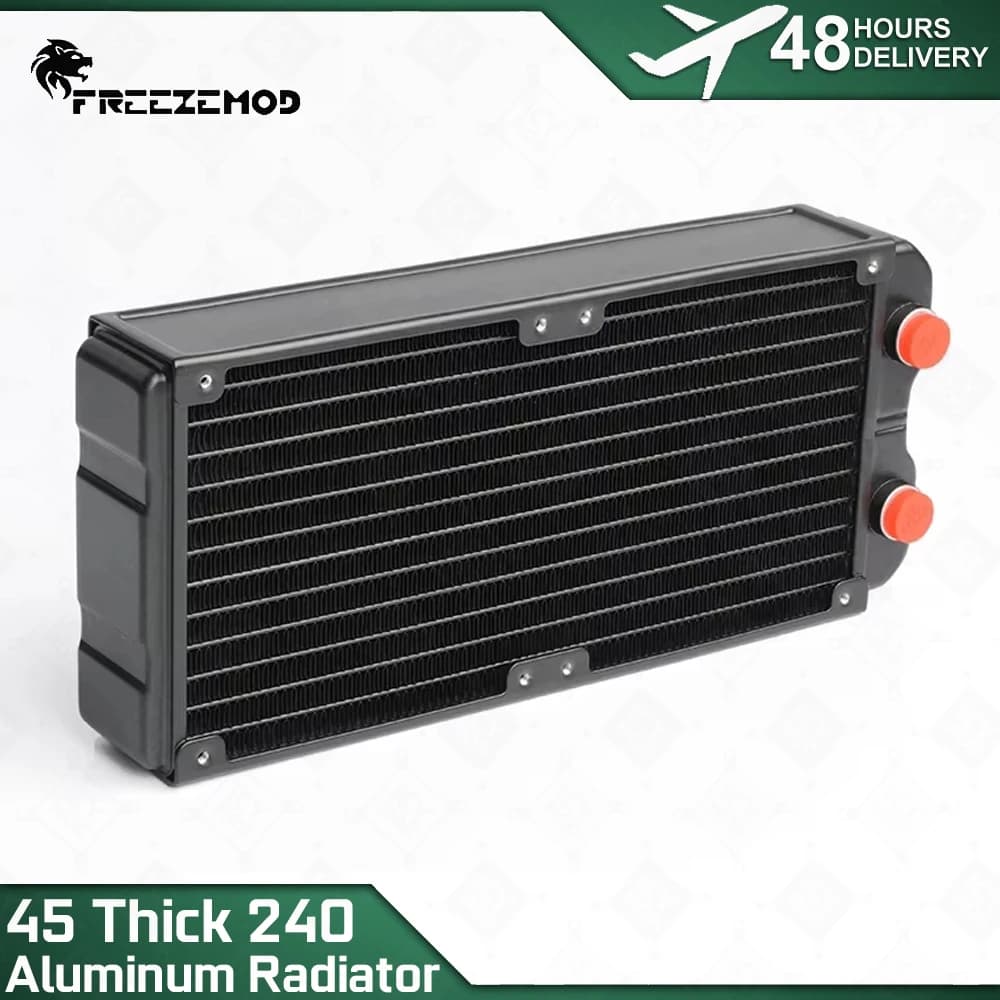 Aluminium radiator 45 mm thick 240 mm FREEZEMOD Water cooler for computer Heatsink double layer Independent two-layered wire. SR-240SL