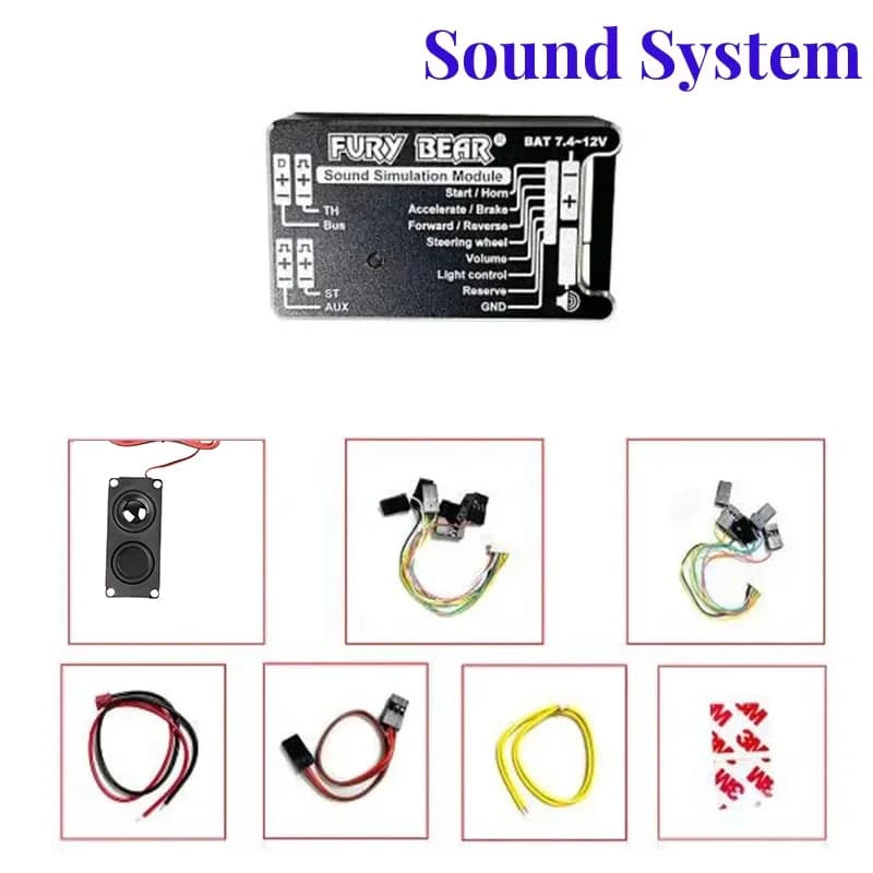 Fury Bear Sound System Sound Group per 1/14 LESU Tamiyaya 770s RC Tractor Truck telecomando accessori per parti di automobili