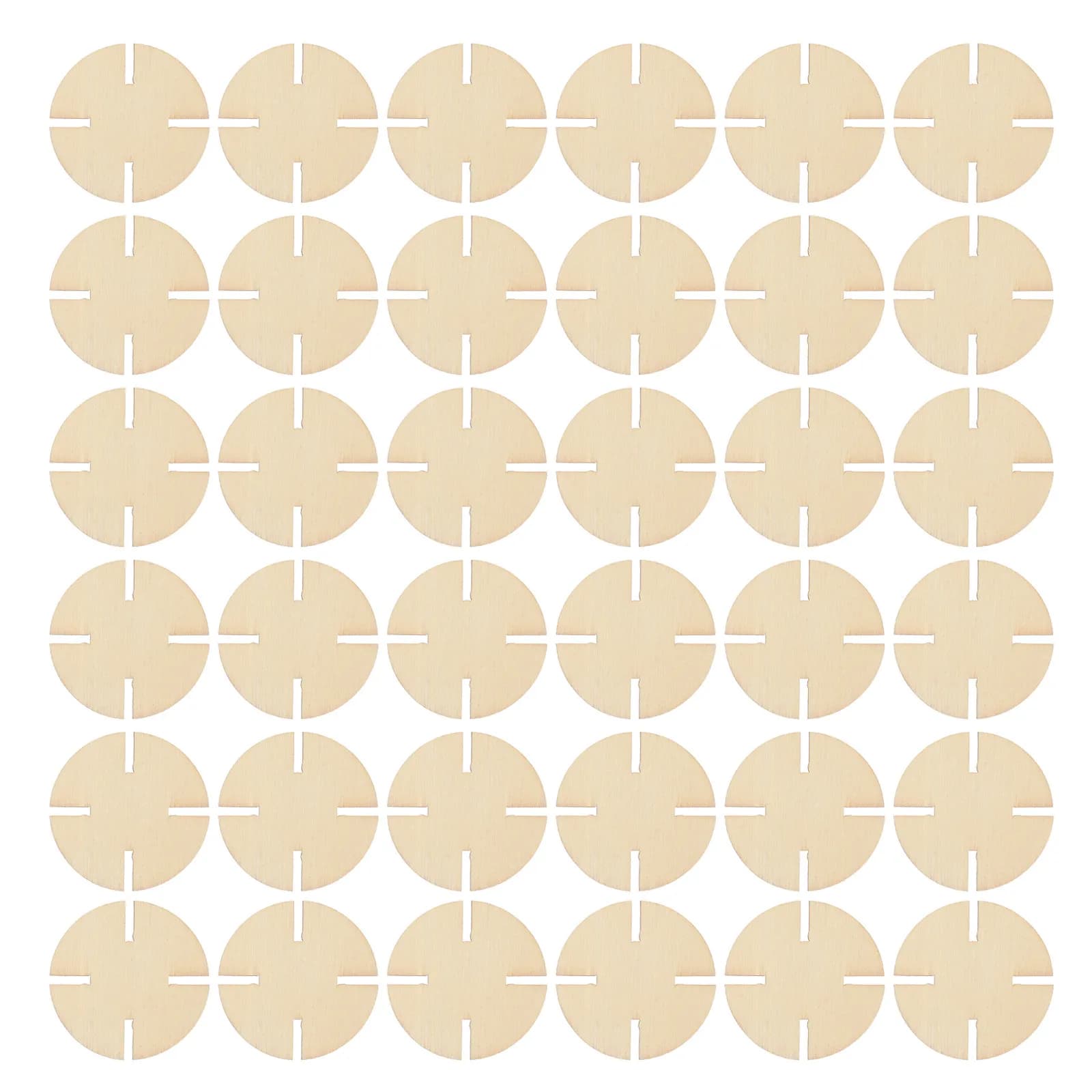 50 Pezzi di Puzzle in Legno Non Finiti, Blocchi Vuoti per Bambini, per Dipingere e Disegnare, Attività Educativa Creativa per la Famiglia