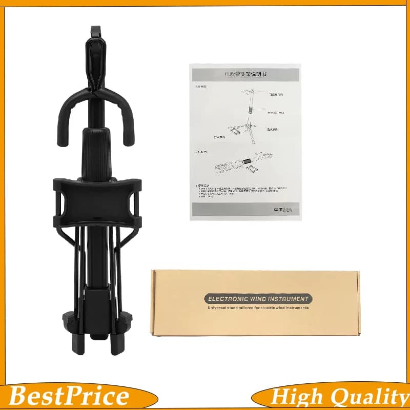 Supporto da pavimento raccolto regolabile universale Supporto per strumenti a fiato digitale pieghevole portatile per sassofono banjo violino ukulele