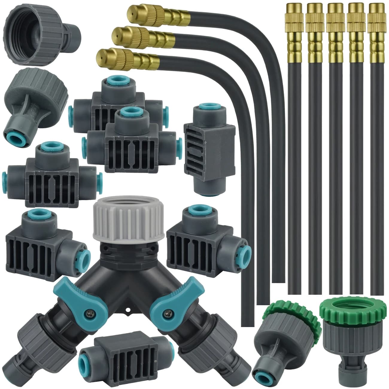 Quick Connector for 1/4" OD-6mm PE Tube, Garden Pipe Fitting Joint, for Kit Rubber Irrigation System, Serra Fittings