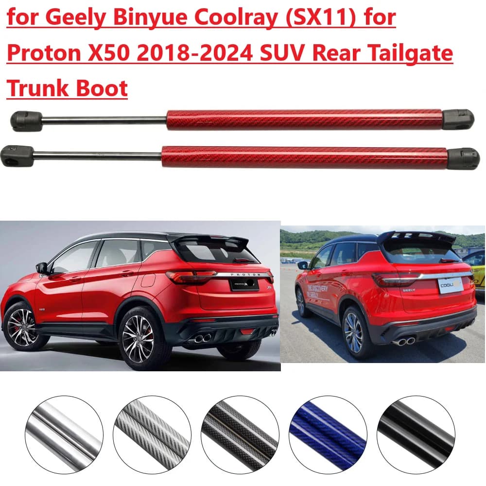 2PCS Porta Posteriore Soggiorno Per 2018-2025 Geely Binyue Coolray SX11/SE Proton X50 Portellone Posteriore Boot Molla A Gas Struts Prop Ascensore supporto