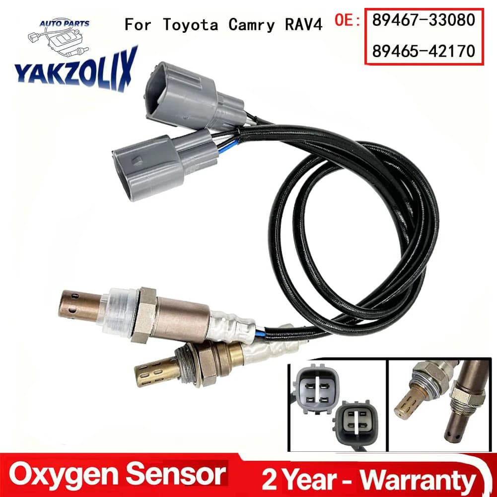 2 Pezzi / 1 Pezzo Sensore di Ossigeno O2 Anteriore Posteriore per Toyota Camry RAV4 2006-2011 89467-33080 89465-42170
