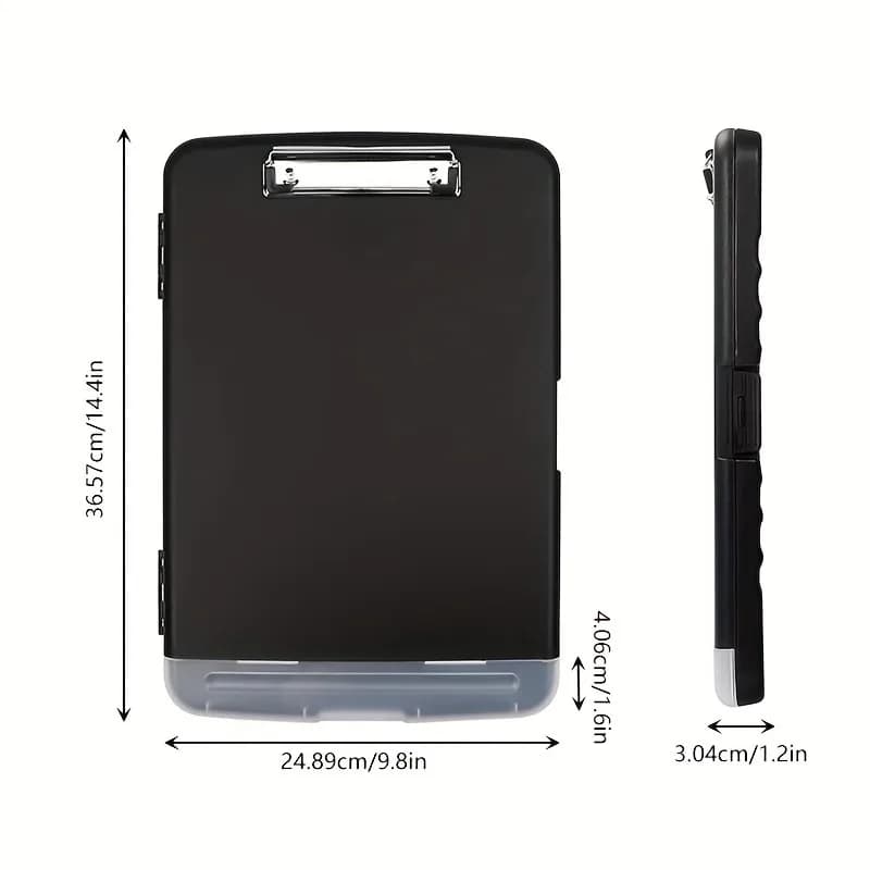 Grande scatola portadocumenti impermeabile A4 con slot per penna, porta documenti in plastica da tavolo e organizer per lavagna