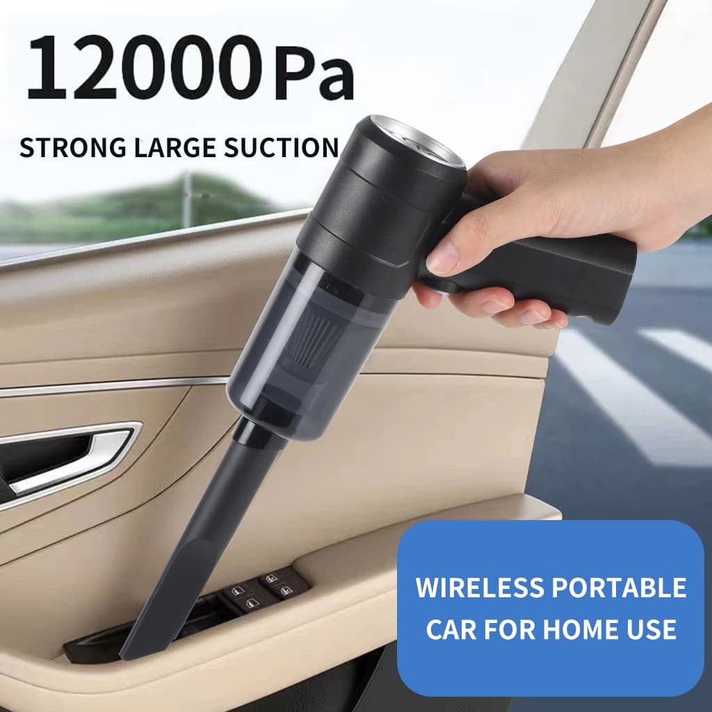Nuovo 12000Pa Aspirapolvere per auto senza fili Ricarica USB 1800mAh Apparecchio di pulizia portatile Mini Aspirapolvere domestico asciutto e bagnato