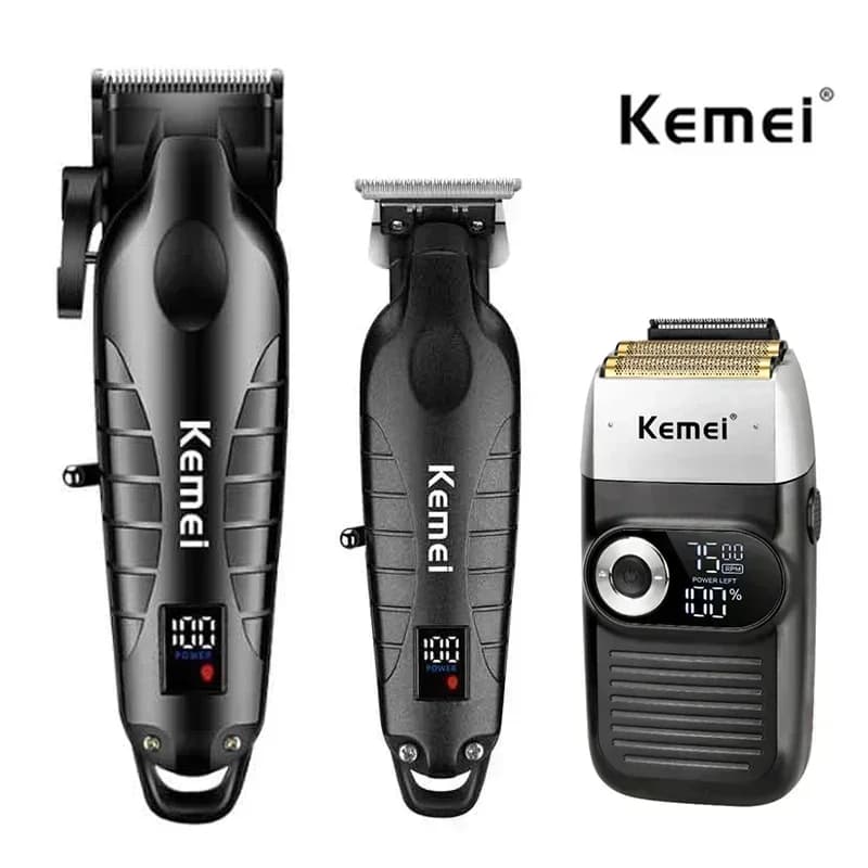 Kemei Shaver KM-2293 km-2290 km-2026 New Hair Trimmer with LCD Display, Electric Hair Clipper Men's Hair Clippers for Salon