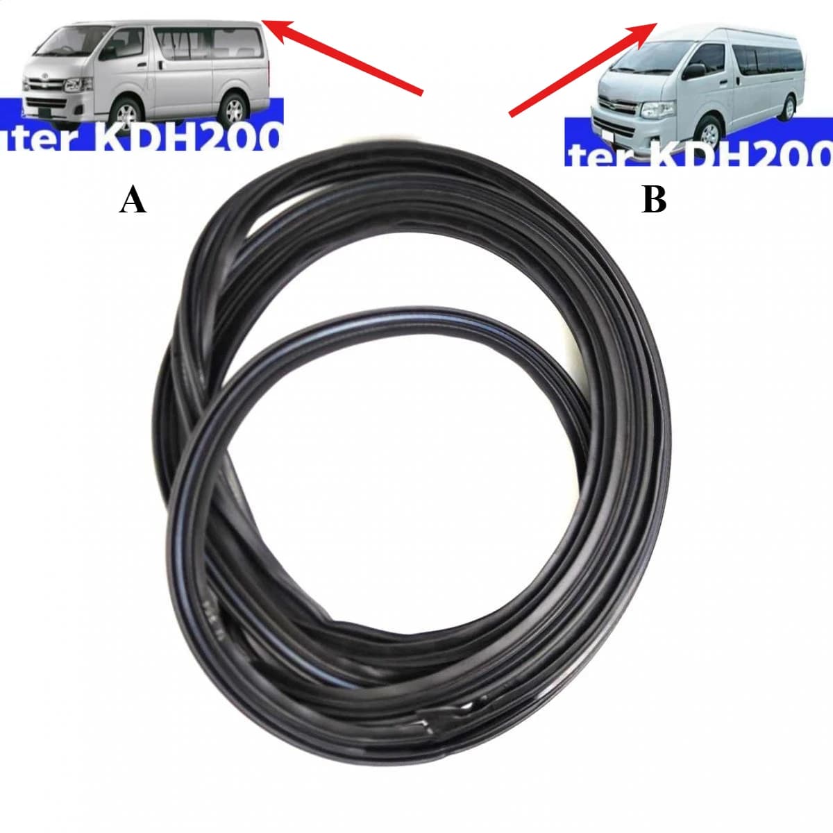 Guarnizione in gomma per portellone posteriore Hiace 2005-2016, modello tetto piano 67881-26100, guarnizione per tetto piatto 67881-26070
