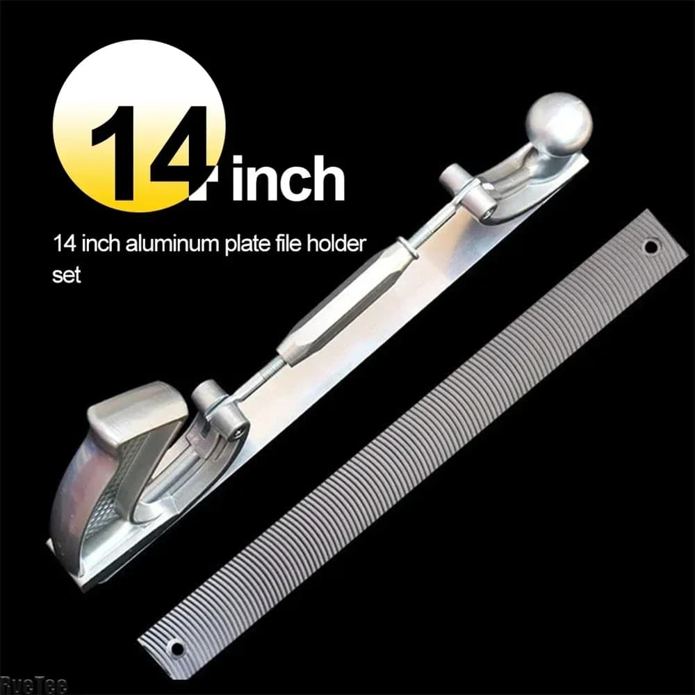 14 "Frame regolabile Lime per denti fresate Lucidatore per carrozzeria Pannello metallico Lucidatura Portautensili per lime in acciaio curvo Kit di riparazione ammaccature