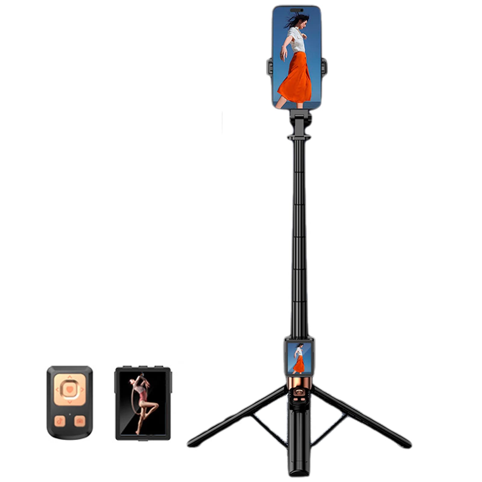 Schermo per treppiede Mirroring Selfie Stick Schermo di proiezione WIFI Display in tempo reale Monitor selfie per la registrazione video dello smartphone