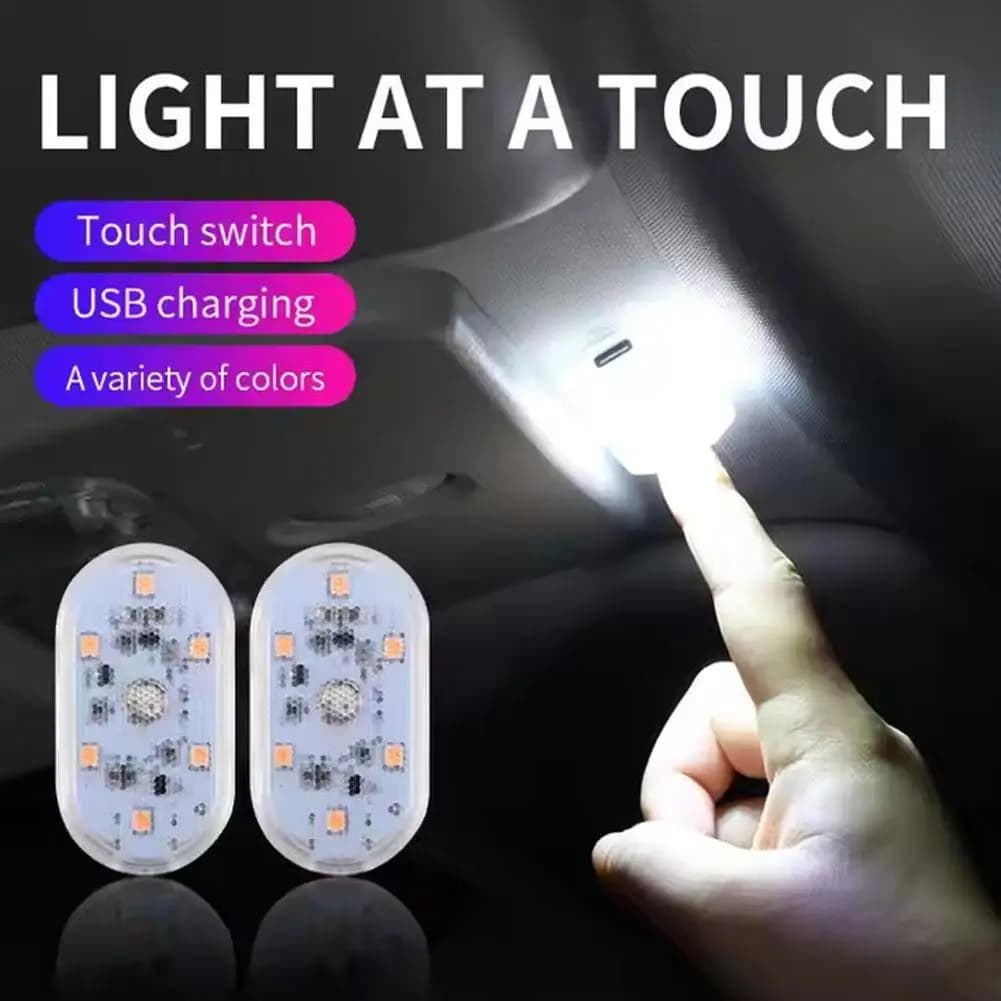 Luce da tetto per auto Luce da lettura Luce ambientale Sensore tattile a LED Ricarica USB Luce di emergenza Versione aggiornata