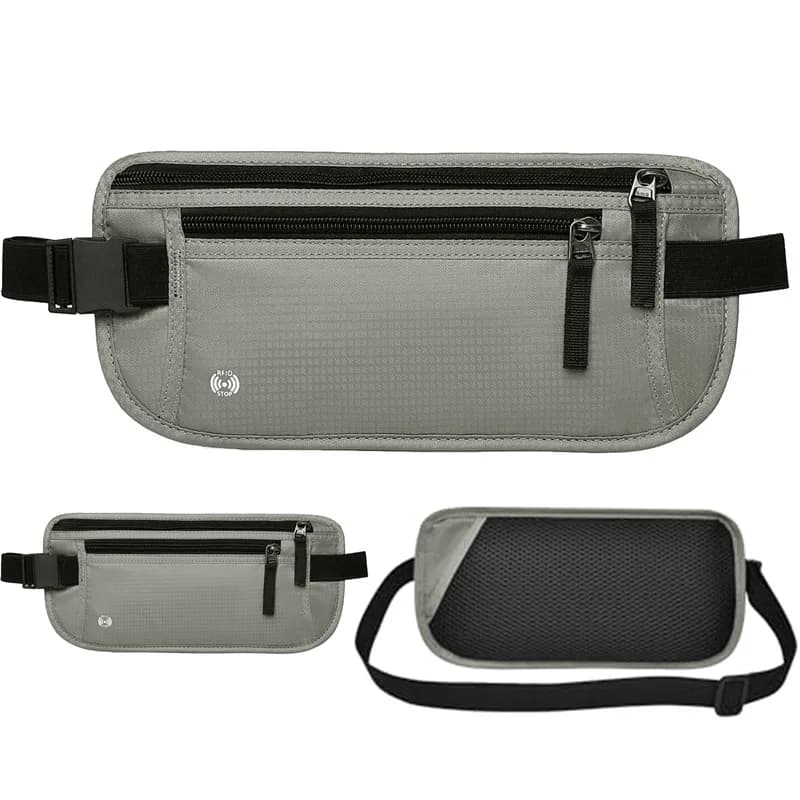 Invisible Travel Waist Bag for Passport Waist Bag for Money Hidden Safety Wallet Jogging Waist for Outdoor Sports