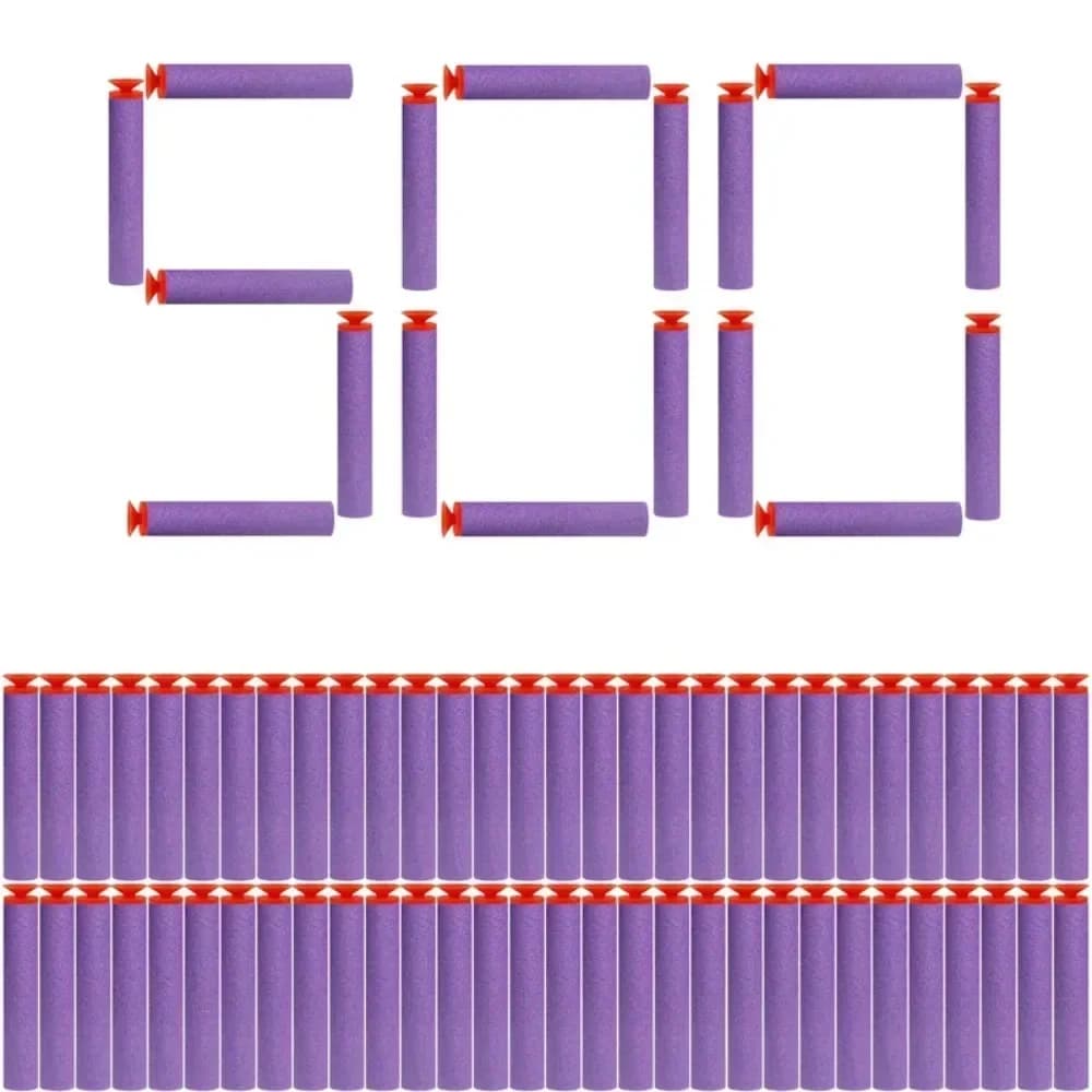 Dardi in schiuma viola con testa a ventosa da 7,2 cm per Nerf N-Strike Elite Series Blasters, proiettili di ricarica in EVA, accessori per pistole giocattolo per bambini
