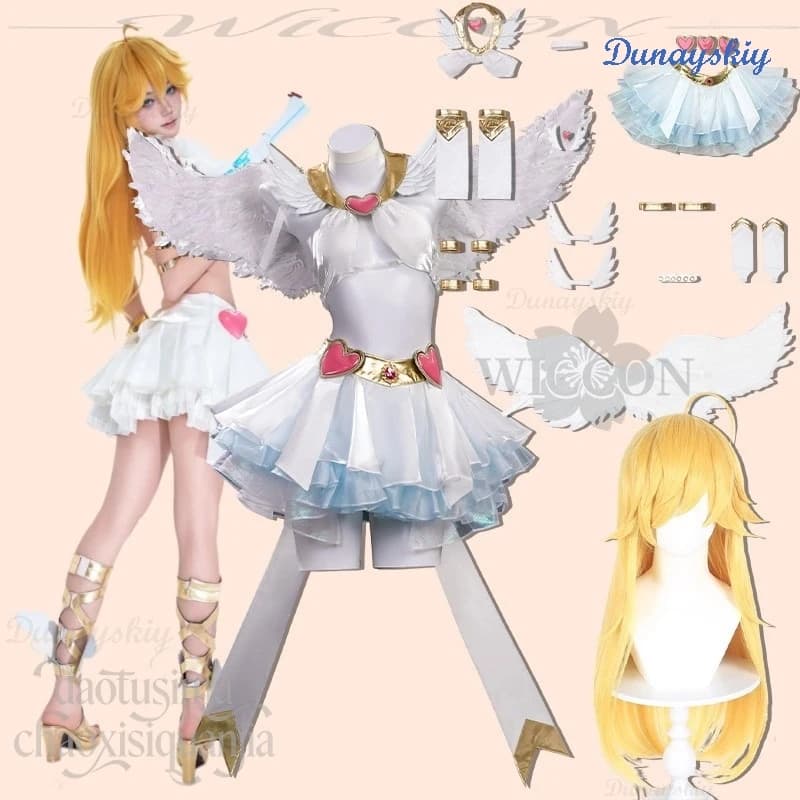 Mascara Halloween disfraz New CALDO And STOCKING With GARTERBELT Cosplay Panty High quality costume sexy Angel Heart pink