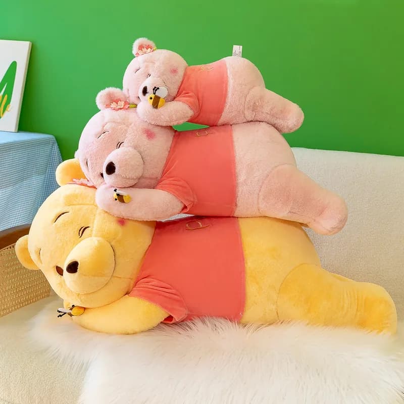 40-100 cm Nuovo Winnie the Pooh giocattoli di peluche Animale del fumetto Winnie Bear Doll Morbido farcito Simpatico personaggio anime Cuscino Regali di compleanno