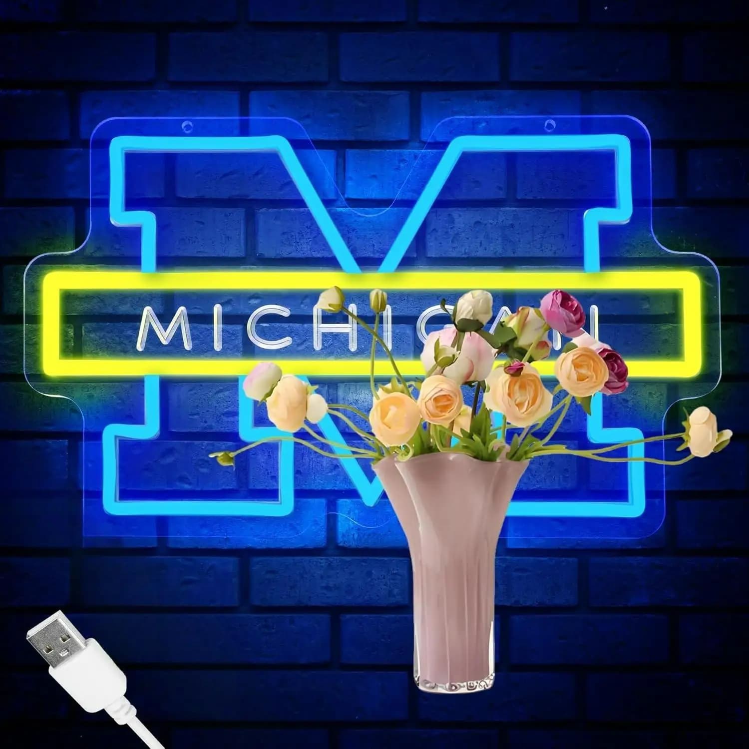 LED Dimmable USB Neon for University Basket Team, Neon Lights for Bedroom, Bar, Man Cave, Dormitory, Wall Decoration, Birthday Gift
