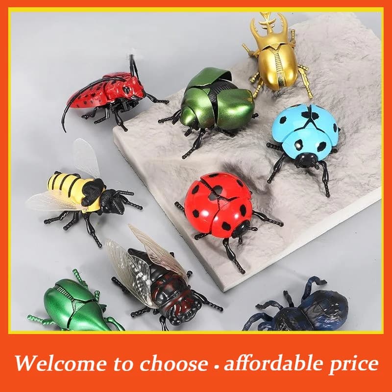 Xm 1Pc Nuovo Giocattolo a Carica Manuale a Forma di Scarabeo, Modello in Miniatura Realistico con Movimento, Regalo per Amanti della Natura