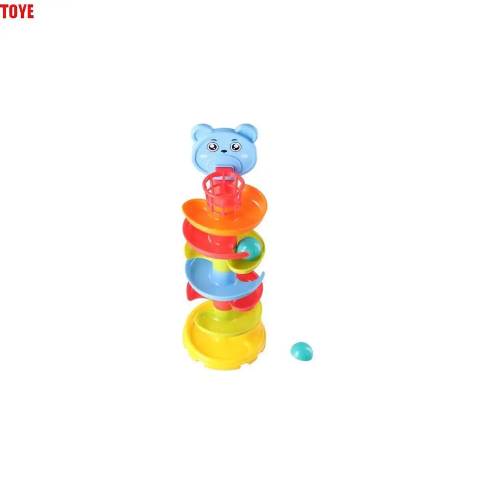 Gioco genitore-figlio Giocattolo per l'educazione precoce Palla Drop Roll Torre vorticosa Puzzle per bambini Pista giocattolo Girare attorno al giocattolo Set di giocattoli con pista rotante