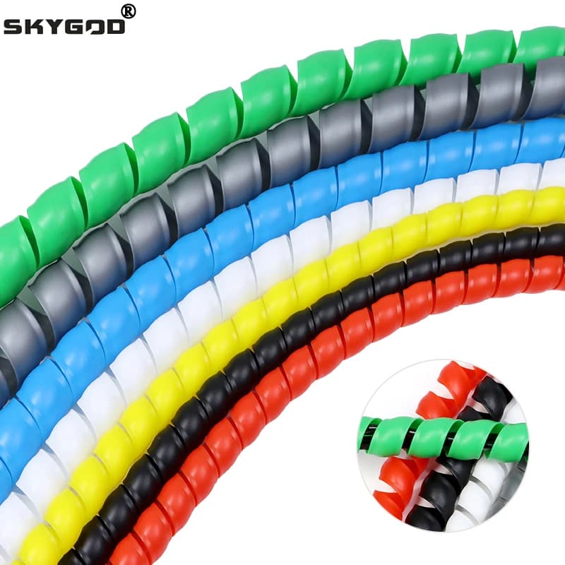 1 ~ 10m Protezione flessibile del cavo avvolgente a spirale 8mm ~ 20mm Cavo di avvolgimento Protezione del filo Manicotto di copertura Tubo Linea Tubo organizzatore