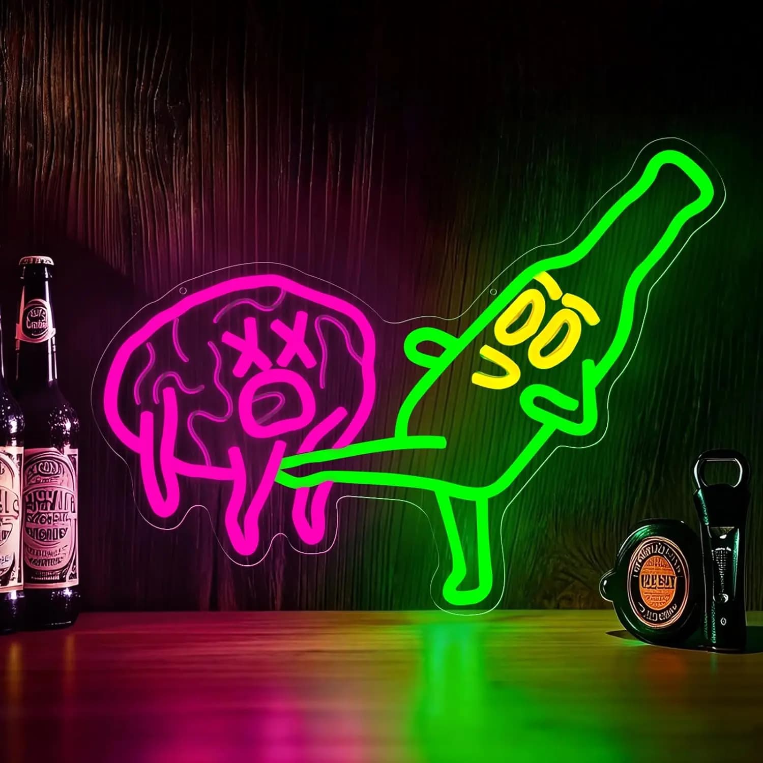 Insegna al Neon a Forma di Birra USB, Luce LED Divertente per Ristoranti, Bar, Bistrot, Feste, Sale Giochi, Decorazione Camera da Letto, Regalo di Compleanno