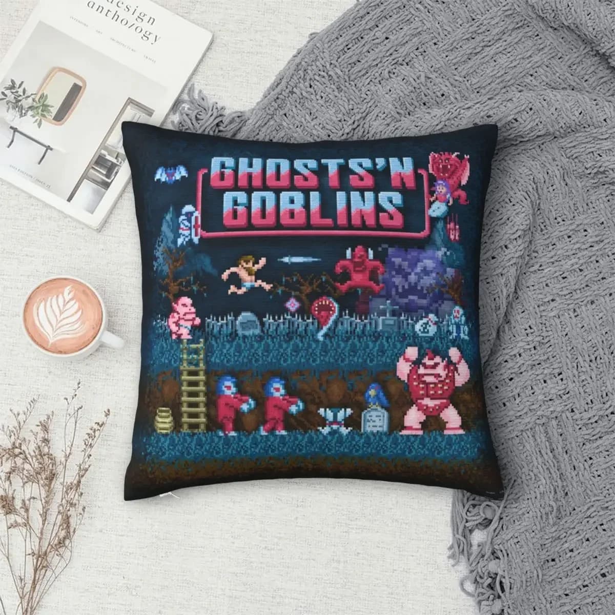 Goblins N' ghost lining for pillow video game fashion federa soft lining for pillow custom DIY pillow pillowcase for sofa home decoration
