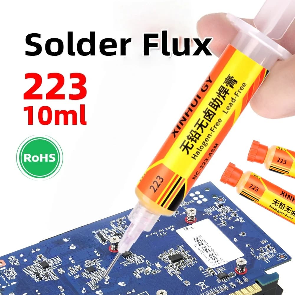 BGA RMA-223 Flow of lead-free and halogen-free welding for repairing cell phones. No clean, high-activity