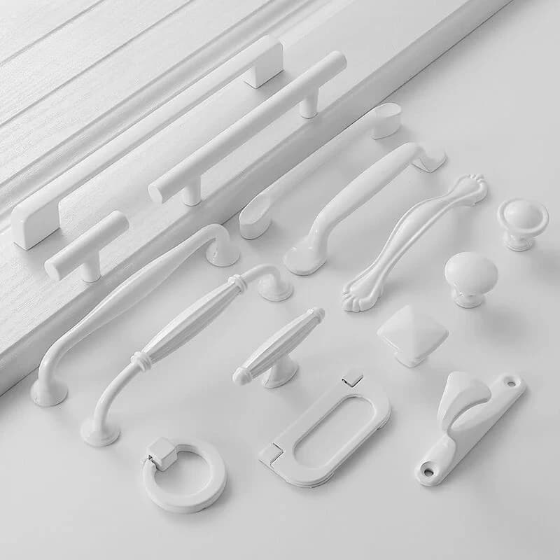 Maniglie Cassetto Armadietto Mobili Maniglie da cucina per Manopola dell'armadio Porta Cassetto Mobili Manopola da cucina Semplicità Fuji Bianco
