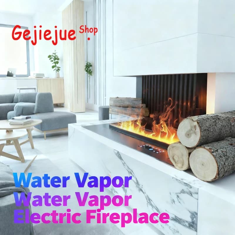 Camino con nebbia per casa intelligente, pannello APP/vocale, senza fumo/senza fumi, umidificatore, colore fiamma/luminosità regolabile, blocco bambini e realistico