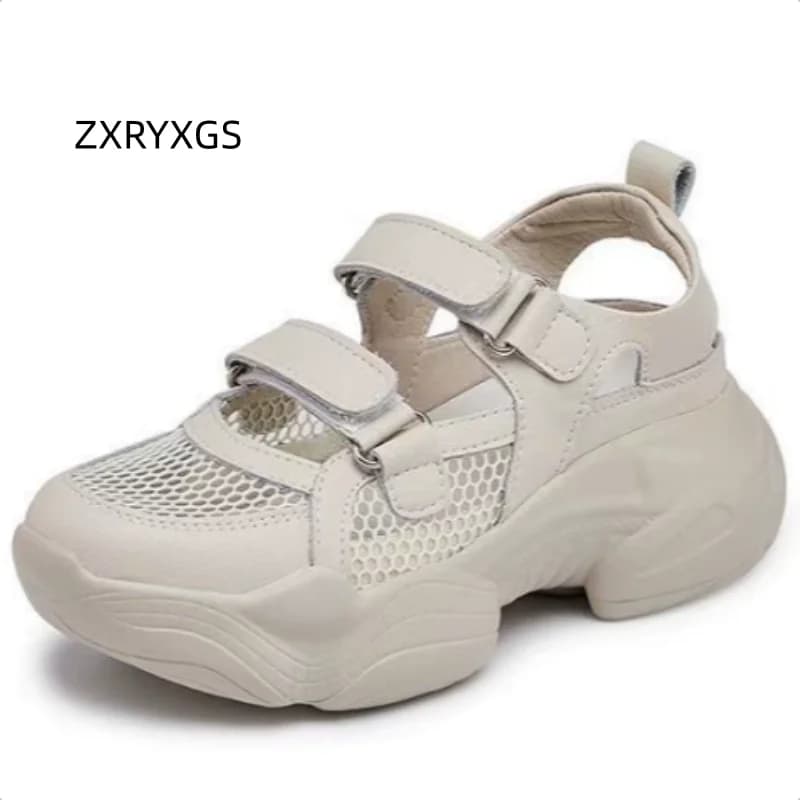 ZXRYXGS 2026 New Women's Summer Sandals Breathable in Mesh, Casual Sandals with Lightweight and Comfortable Plateau, Shoes with Rialzo
