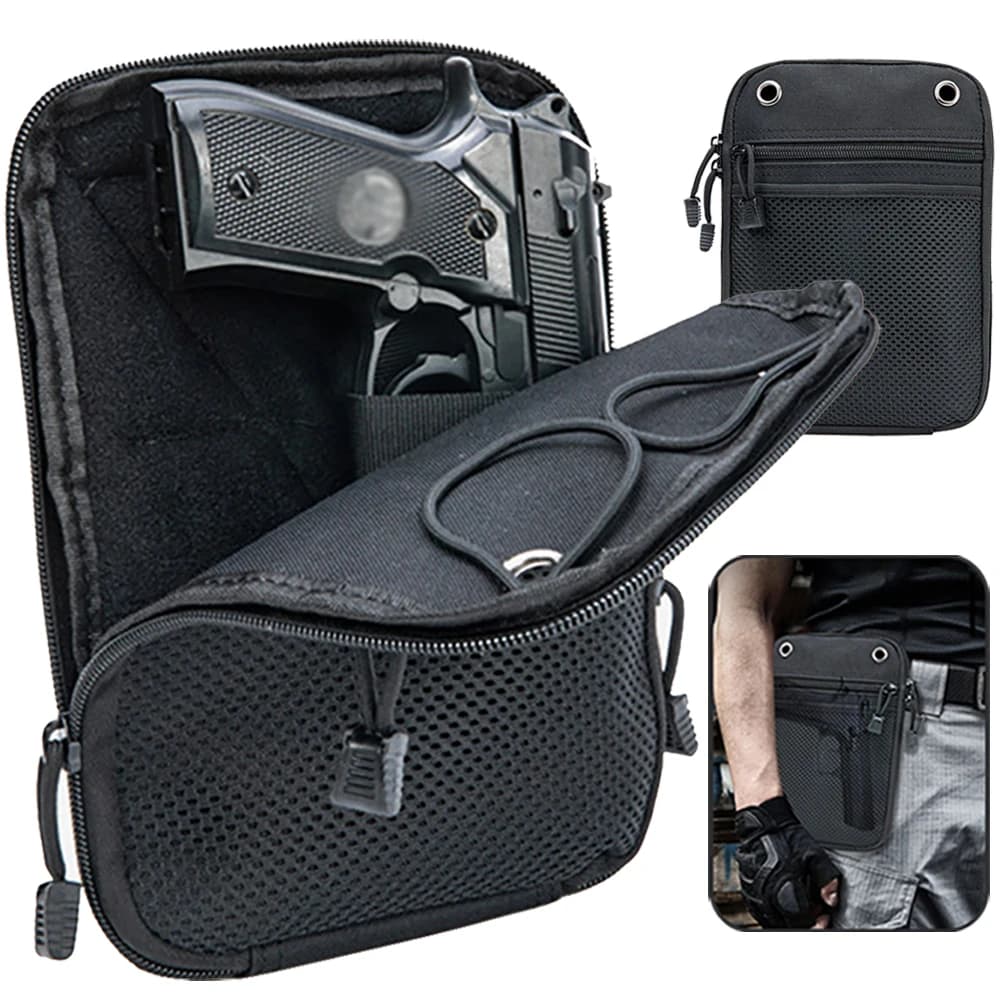 Hidden Tactical Gun Case Outdoor Shoe Springs EDC Loading Case for Universal Guns Carryster Waist
