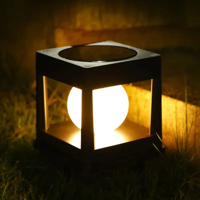 2 LED Solar Ball Lamp Outdoor Pole Caps Lights Solar Fence Lamp Pillar Lamps Waterproof lamps for wooden poles Patio Camping December