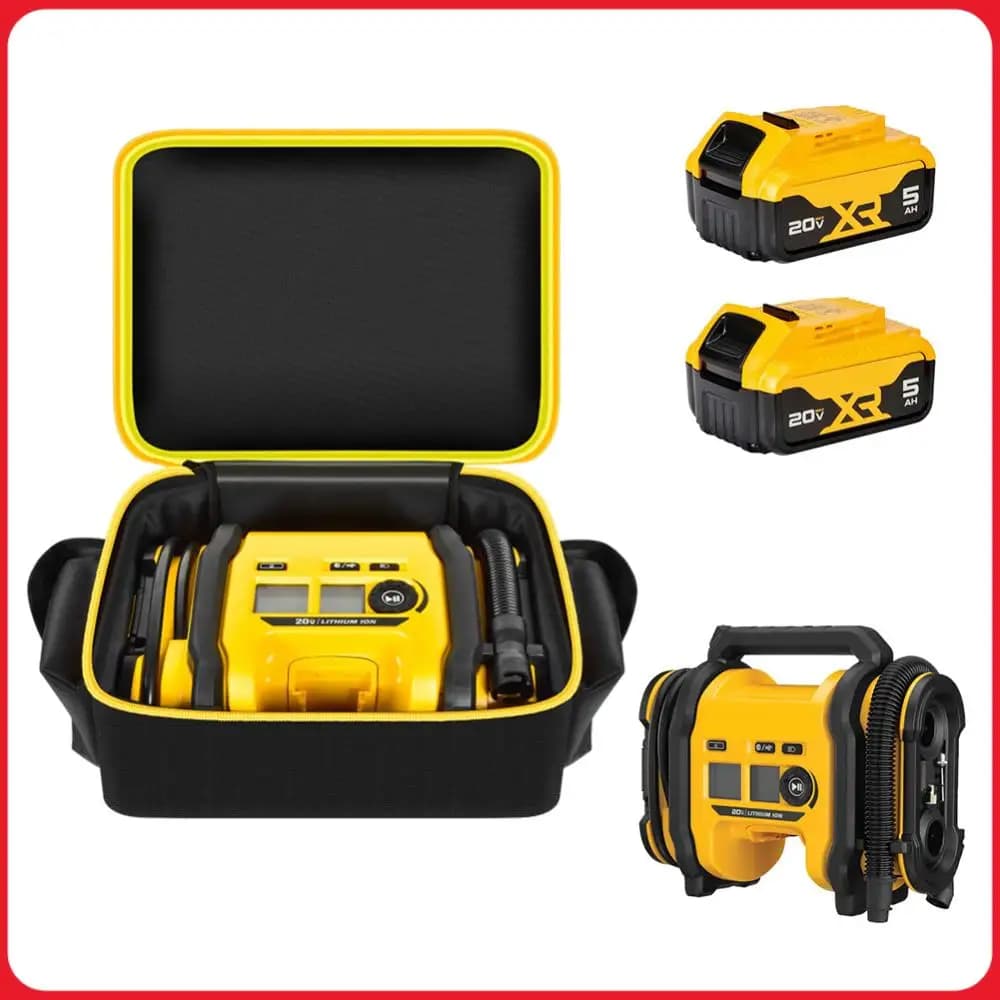 Custodia Protettiva Antipolvere per Compressore d'Aria con Tasca Portaoggetti Antigraffio per Gonfiatore Pneumatici Dewalt 20V MAX DCC020IB