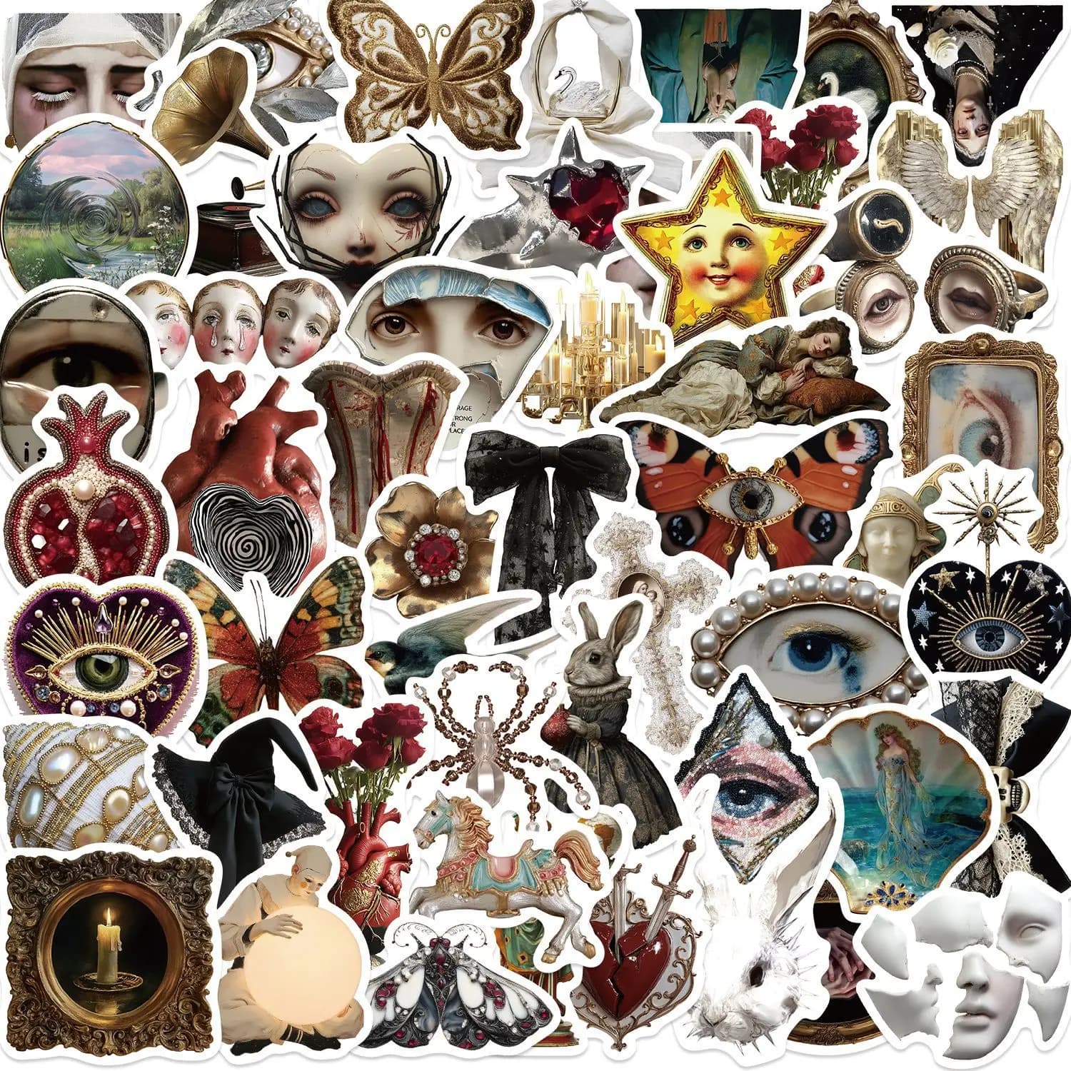 50-100PCS Cartoon Weird Graffiti Stickers Waterproof Decals for Guitar Notebook Luggage Laptop Phone Scrapbook Trendy Decor