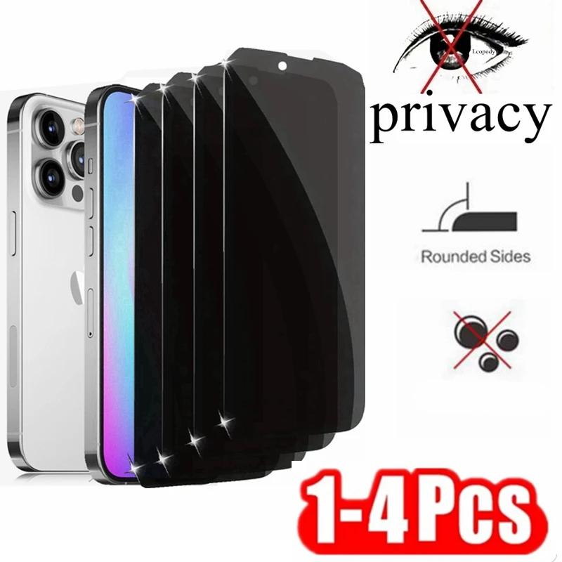 1-5PCS Anti Peep Privacy Tempered Glass For iPhone 12 13 14 15 Pro Max 16 17 Screen Protection Anti Spy