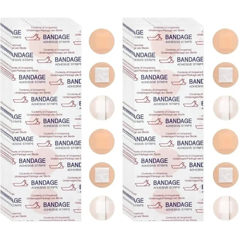 100 pz Piccola Ferita PE Rotondo Cerotto Impermeabile Vaccina Benda Gesso Adesivo Adesivo Benda Appiccicosa Kit di Primo Soccorso Di Emergenza