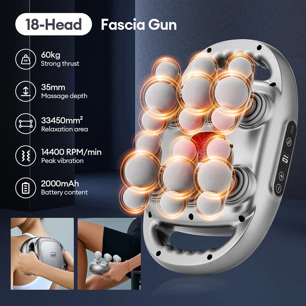 Pistola for 18-head band 9 mode High-frequency Vibration Full Body Massage Gun Back Life Collar Muscle Massage