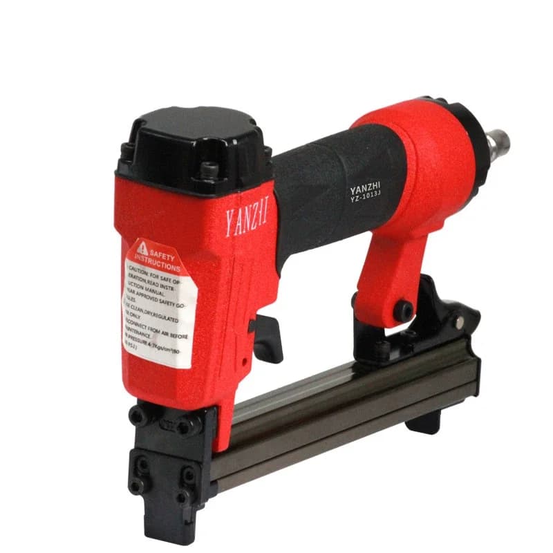 Pistola per punti metallici pneumatica/Pistola per unghie Chiodatrice e cucitrice per finitura Chiodo 1,2x0,6 mm, 4-7 Bar per progetti fai da te e tappezzerie