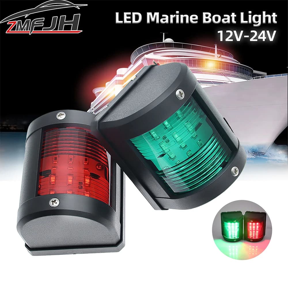 Luce di segnalazione di navigazione a LED 12V 24V per Yacht per barche Marine luce di navigazione marina verde rossa luce di ancoraggio per navi a LED impermeabile