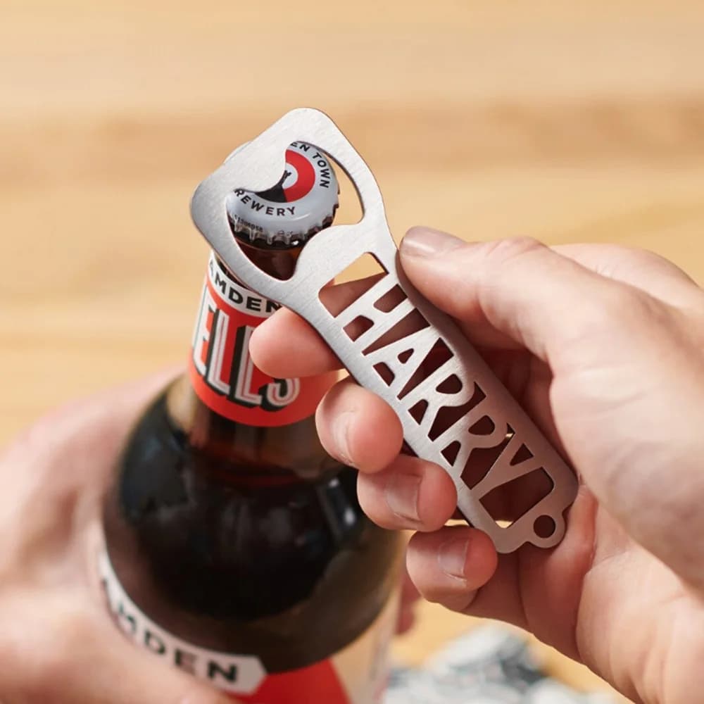 Custom Metal Bottle Openers, Bottle Openers for Best Man proposal in stainless steel, bulky wedding gift, essential for drinking