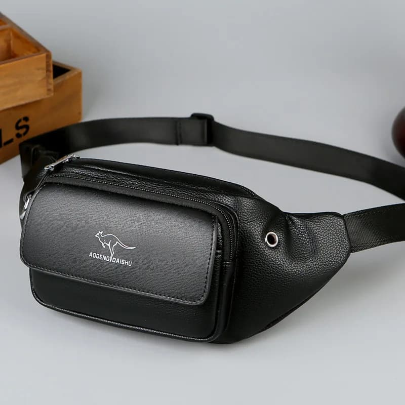 Men's Luxury Brand Waist Leather Waist Waist Bag Casual Waist Bag Heuptas Shoulder Bag