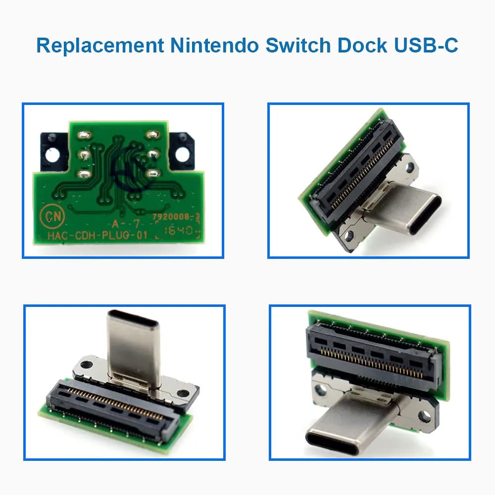 Porta di ricarica per connettore dock di qualità Presa USB tipo C compatibile per componente di ricambio per docking station per interruttori maschio