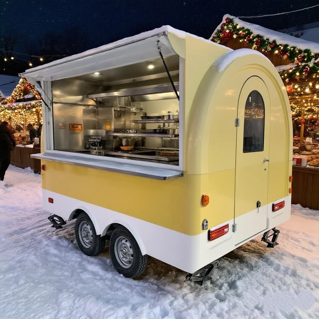 Rimorchi per alimenti mobili da esterno Contenitore prefabbricato completamente attrezzato Ristorante Carrello per alimenti Carrello per taco Caffetteria Pizza Barbecue Chiosco