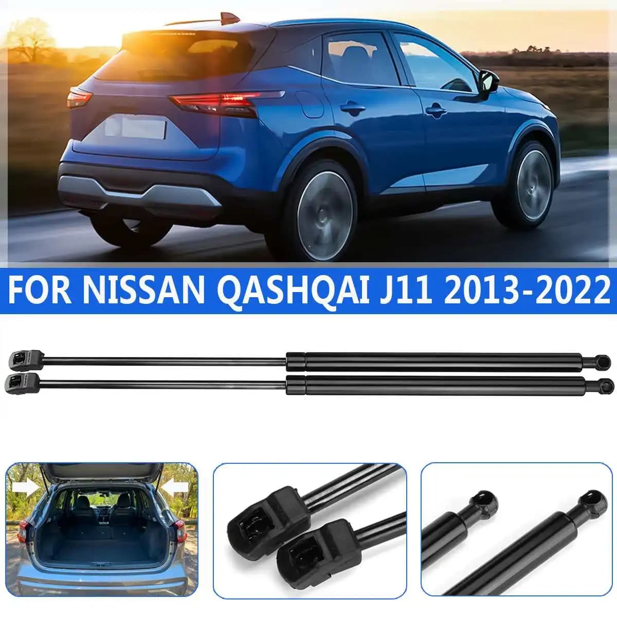 Per Nissan Qashqai J11 2014-2022 per Nissan Rogue Sport Portellone Boot Tronco Ammortizzatori A Gas Molle Ascensore Supporta Ammortizzatore barra