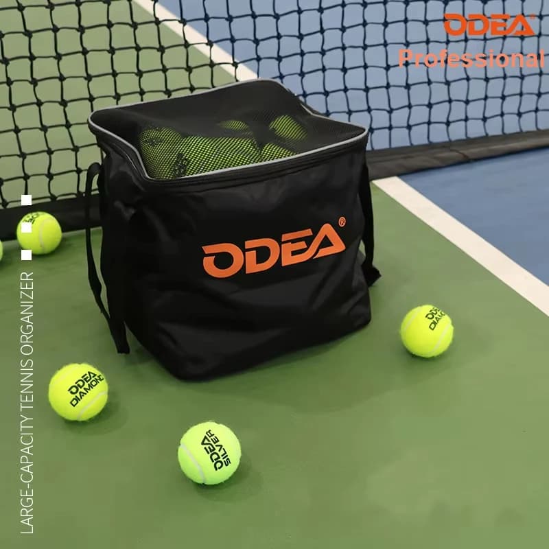 ODEA Professional Tennis Ball Bag, Nylon Oxford Raincoat for 80-160 Tennis Balls, Padel and Pickleball