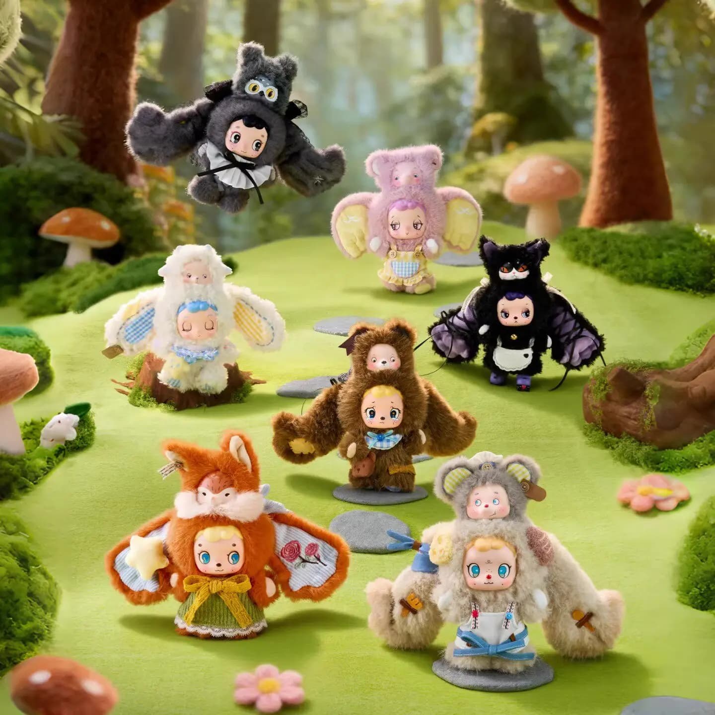 YFOFO Serie Guardiani della Foresta, Peluche a Sorpresa, Bambola da Collezione Carina, Giocattolo di Tendenza, Regalo di Capodanno per Ragazze e Adulti, Regali Divertenti