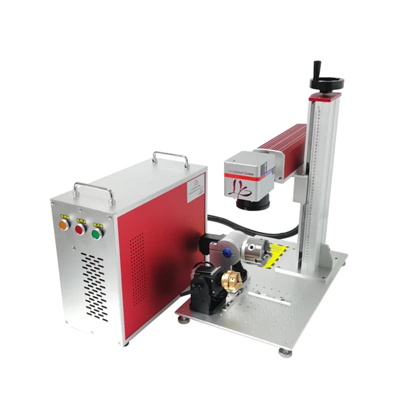3W 5W Air Cooled UV Laser Marking Machine Glass Crystal Engraving Machine Metal Cutting Machine With Rotating Axis D80
