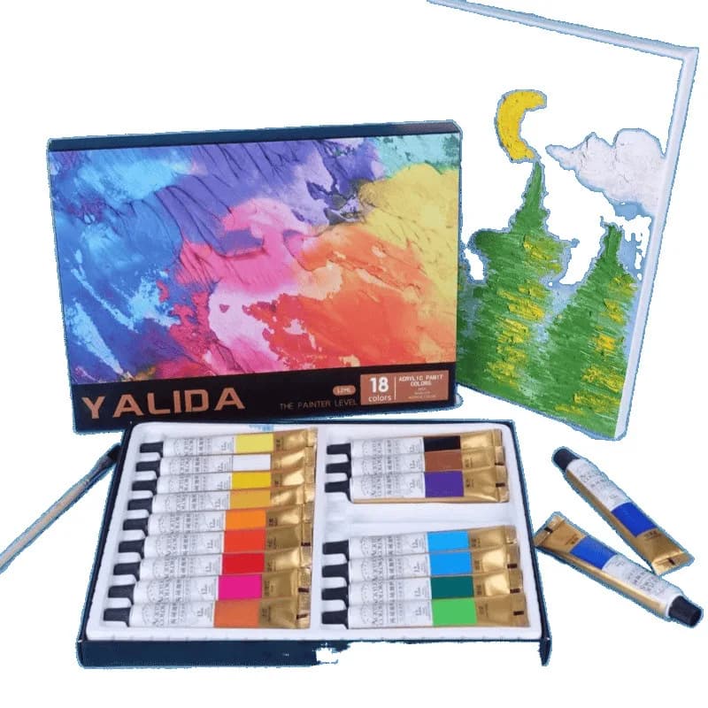 Acrylic Paint Kit Water-Resistant, Sun-Protective, Fade-Proof Starter Painting Set for Fabric & Shoe DIY Art E