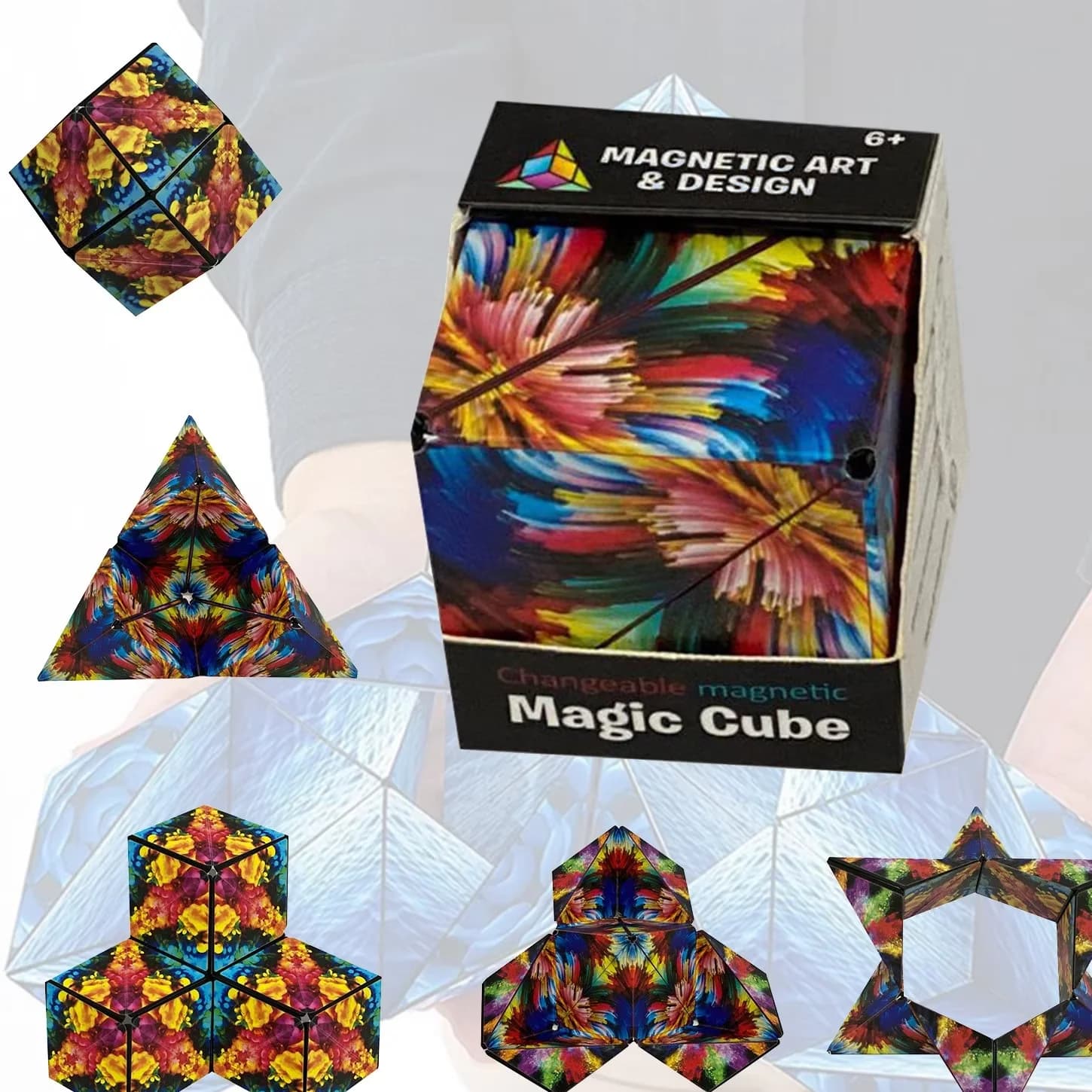 Cubo cosmico magico infinito Cubi Shasibo Cubi magnetici intercambiabili Cubi magnetici Magnete Fidget AntiStres Flip Cubic Puzzle Toys