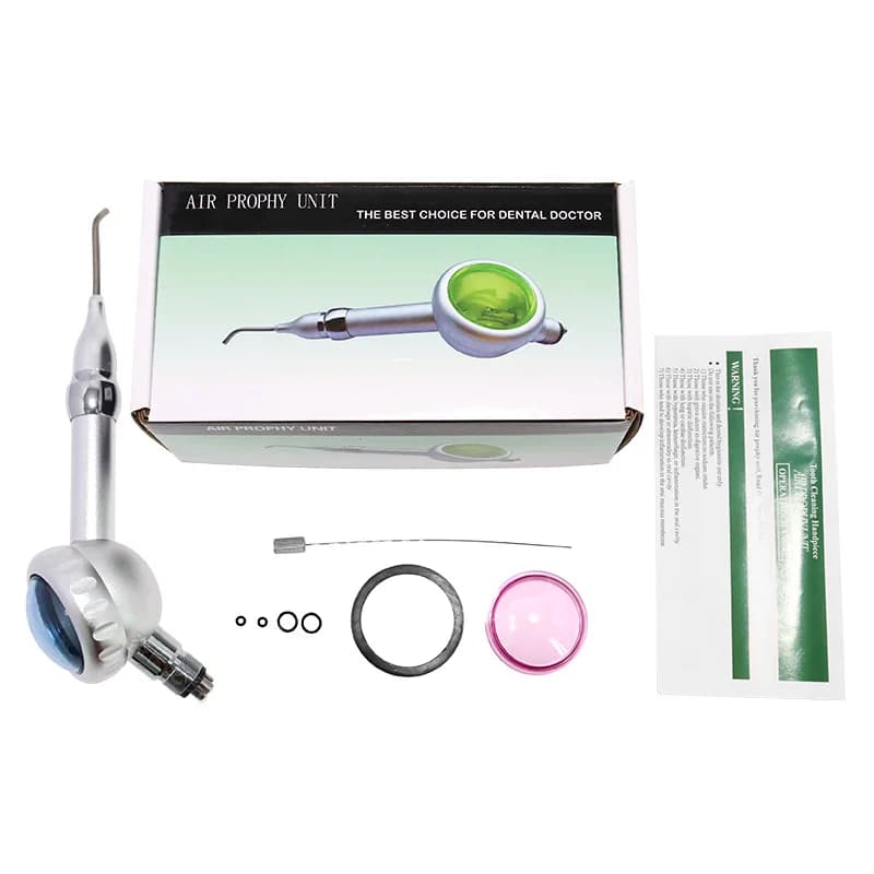 Oral tooth whitening spray, oral cleaning and hygiene tool, compressed air polisher